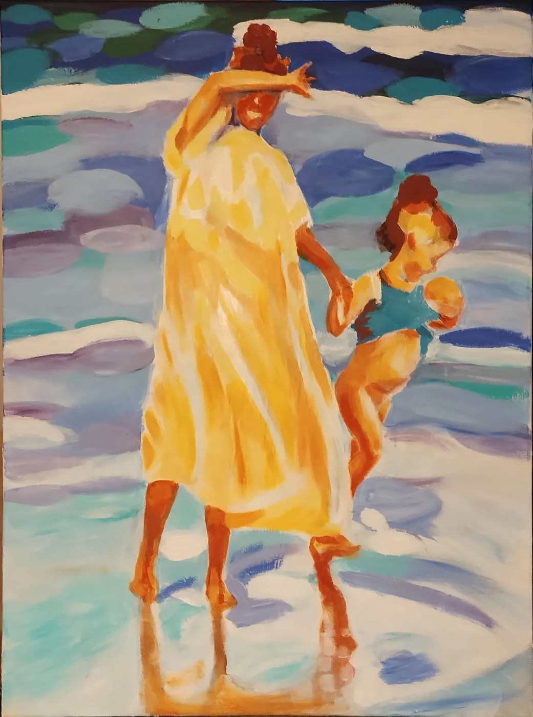 Peinture des deux sœurs, version colorée