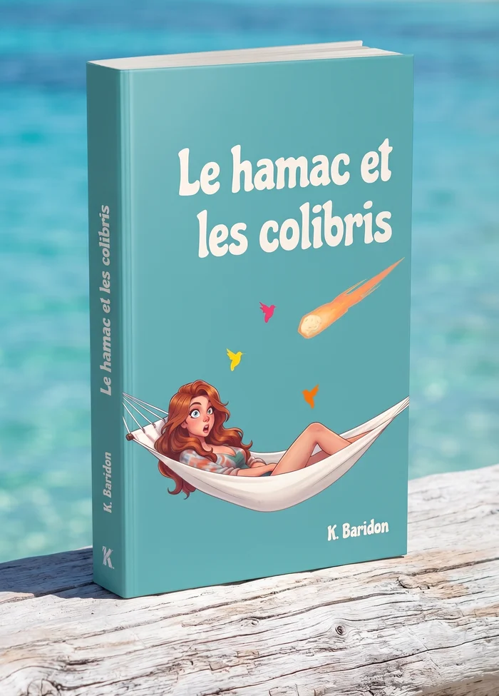 Le roman Le Hamac et les Colibris en livre relie, pose sur une table